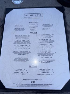 Menu photo 4 Rome + Fig Tampa, FL