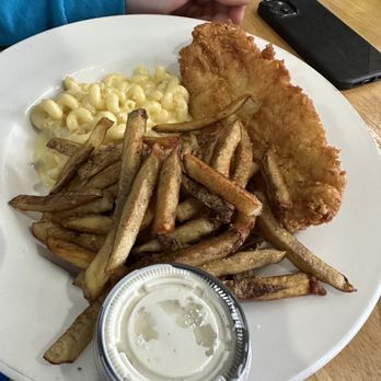 Cafe One Ten - Fried catfish with mac and cheese and fries - American Near Me - Oak Hill, West Virginia