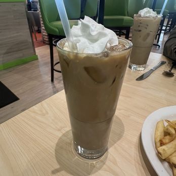 The Toasted Yolk Cafe - Cappuccino cooler ^Good, if you want to go for great, and caramel syrup drizzled after it's made - Breakfast & Brunch Near Me - Bradenton, Florida