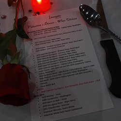 Wine menu