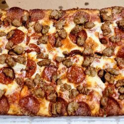 Jet's Pizza - Pepperoni and Sausage Pizza