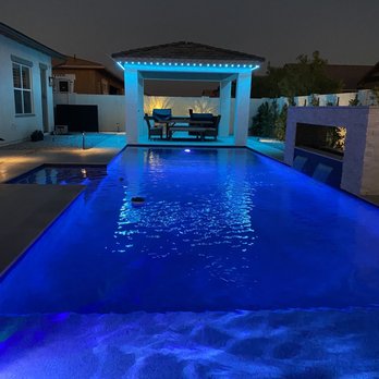 Cosmic Effects - Ramada with BBQ island encased with Cosmic Effects Lighting! - Lighting Fixtures & Equipment Near Me - Gilbert, Arizona