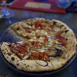 Brix & Craft - Napoleon + caramelized onion and tomato. Excellent!  Crispy bottom
