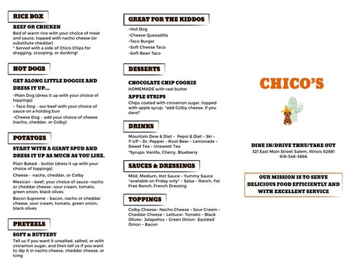 Menu photo 2 Chico's Salem, IL