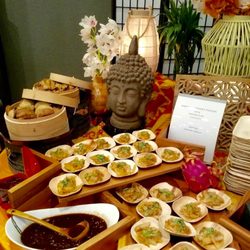 Catering & Events By Suzette - Korean Kimchi and BBQ steam buns (Bao). International cuisine station.