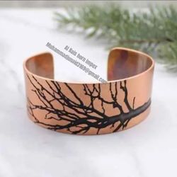 Statement Boutique - Handcrafted 99.99 %pure copper fashion jewellery wrist cufflink bracelet powerful neodymium magnet size adjustable manufacturing and supply