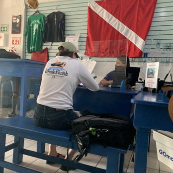 Scuba 10 - The dive shop. Gerardo recently put that bench on his side so he could lay down when we gave him a headache. - Scuba Diving Near Me - Playa del Carmen, ROO