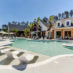 Marion Lake - Pool with chaise loungers