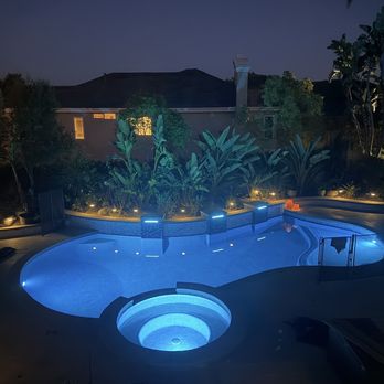 Victory Pools - Pool with lights - Tiling Near Me - Anaheim, California Victory Pools - Pool with lights - Tiling Near Me - Anaheim, California