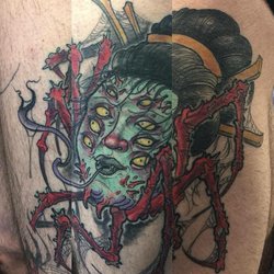 Anthem Tattoo - Scary spider lady head thing... by Clark