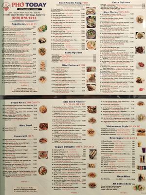 Menu photo 4 Pho Today San Diego, CA Menu photo 4 Pho Today San Diego, CA