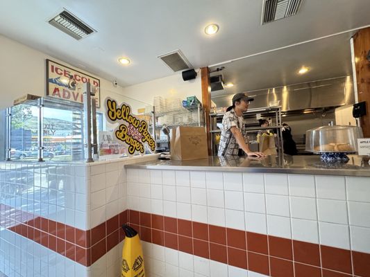 Yellow Paper Burger by null