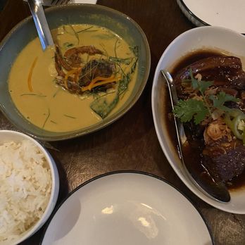 Chalong - Crab curry and braised Moo Hong (Phuket style stewed pork belly) - Thai Near Me - New York, New York Chalong - Crab curry and braised Moo Hong (Phuket style stewed pork belly) - Thai Near Me - New York, New York