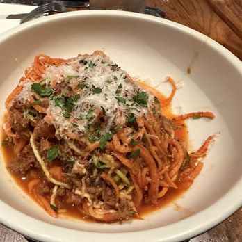 North Italia - Bolognese w/ zucchini and pumpkin noodles - Pizza Near Me - Las Vegas, Nevada North Italia - Bolognese w/ zucchini and pumpkin noodles - Pizza Near Me - Las Vegas, Nevada