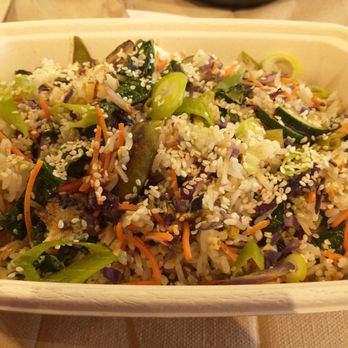 Organic Krush Kitchen & Eatery - Egg Drop Stir-Fry Rice is Gluten free, dairy free and soy free - Juice Bars & Smoothies Near Me - Rockville Centre, New York