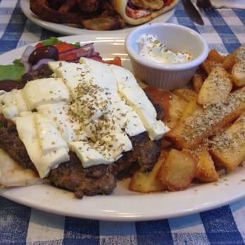The Greek House - Greek burger. Get it, you won't regret it. - Greek Near Me - Troy, New York