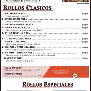 Candela Asian Food - Menú - sushi - Asian Fusion Near Me - Hatillo, Puerto Rico