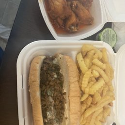 Philly and wings Philly and wings