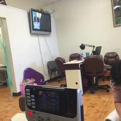 A Nail Salon - TV also you can set your chair to massage different parts on your back.