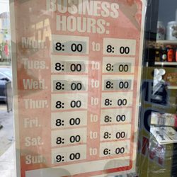 Aqua Crystal and Grocery - Business hours