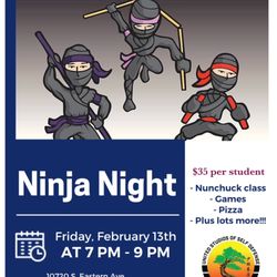 United Studios of Self Defense - Ninja Night fun night for students while parents can go an enjoy their evening
