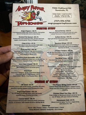 Menu photo 2 Angry Pepper Taphouse Seminole, FL