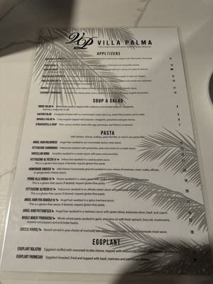 Menu photo 2 Villa Palma Ristorante Indialantic, FL Menu photo 2 Villa Palma Ristorante Indialantic, FL