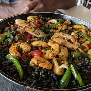 Moncayo 35 - Custom ordered Black Seafood Paella!! - Mediterranean Near Me - Fuengirola, Massachusetts