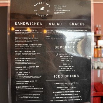 Bread N’ Chu - Menu - Sandwiches Near Me - San Francisco, California