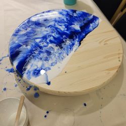 Absolutely Outer Banks - Resin wave class lazy susan.