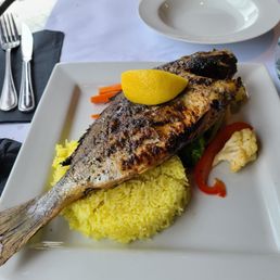 grilled fish and rice grilled fish and rice