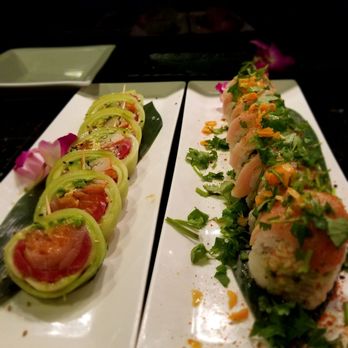 Hooked On Sushi - Lt: sashimi roll Rt: super mario roll - Japanese Near Me - Encinitas, California Hooked On Sushi - Lt: sashimi roll Rt: super mario roll - Japanese Near Me - Encinitas, California