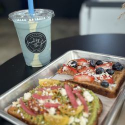 Saved By The Juice - Avocado Toast Very Berry Toast Heaven on Earth Smoothie