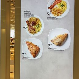 Breakfast menu