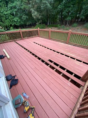 Deck repair - Quick deck freshen up for the summer. Deck repair - Quick deck freshen up for the summer.