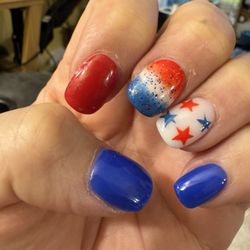 Moon Nails - Patriotic nail art by Diane