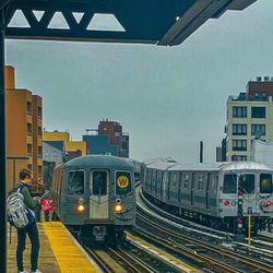 MTA - 30th Avenue Subway Station - W train arrives on time.