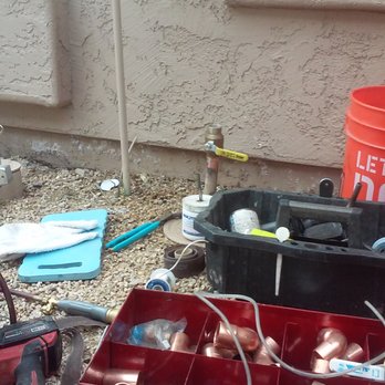 Bumble Bee Home Services - 2 The original plumbing removed and the new one about to be installed - Plumbing Near Me - Glendale, Arizona