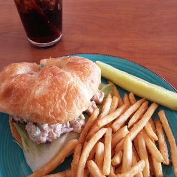 Galaxy Diner - Chicken salad croissant and fries. - Diners Near Me - Flagstaff, Arizona