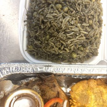 K&G Caribbean Flavors - Fish, black rice & fried plantain - American Near Me - Lauderhill, Florida K&G Caribbean Flavors - Fish, black rice & fried plantain - American Near Me - Lauderhill, Florida