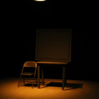Amphibian Stage - The bare bones set for the one man show Mercy Killers. It worked well. - Performing Arts Near Me - Fort Worth, Texas