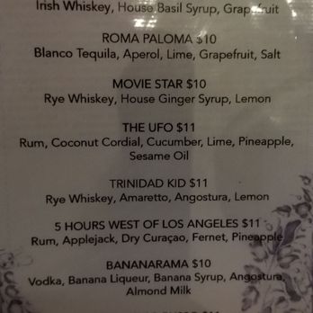 CBG Bar & Grill - A small fraction of the current cocktail list - American Near Me - Portland, Maine
