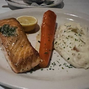 Bob's Steak & Chop House - Amelia Island - Broiled Verlasso Salmon, Garlic Smashed Potatoes, Glazed Carrot - Seafood Near Me - Fernandina Beach, Florida Bob's Steak & Chop House - Amelia Island - Broiled Verlasso Salmon, Garlic Smashed Potatoes, Glazed Carrot - Seafood Near Me - Fernandina Beach, Florida