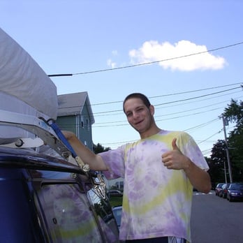 Man With A Van Moving - Sam putting a mattress on the roof in Allston last summer 2008 - Movers Near Me Man With A Van Moving - Sam putting a mattress on the roof in Allston last summer 2008 - Movers Near Me