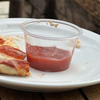 Saddle Ranch - This is their attitude! Yes, this is how they bring all their sauces !! - Steakhouses Near Me - Orange, California Saddle Ranch - This is their attitude! Yes, this is how they bring all their sauces !! - Steakhouses Near Me - Orange, California