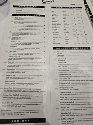 Menu photo 5 Fumi Hibachi Sushi and Bar Duluth, GA Menu photo 5 Fumi Hibachi Sushi and Bar Duluth, GA