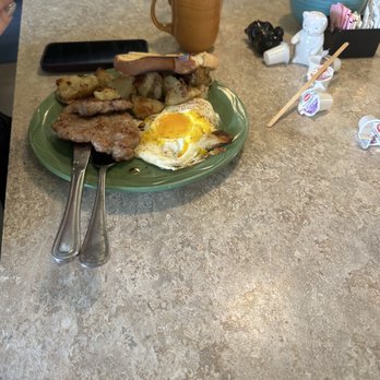Gem City Dinor - #5 = 2 eggs over medium potatoes and she had sausage that was amazing tasted maple - Breakfast & Brunch Near Me - Erie, Pennsylvania Gem City Dinor - #5 = 2 eggs over medium potatoes and she had sausage that was amazing tasted maple - Breakfast & Brunch Near Me - Erie, Pennsylvania