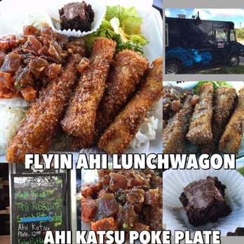 Flyin' Ahi - Awesome Ahi Katsu Poke Plate Lunch - Food Trucks Near Me - Mililani, Hawaii