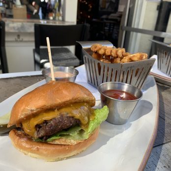 Biergarden Encinitas - 101 Cheeseburger and Waffle Fries - New American Near Me - Encinitas, California Biergarden Encinitas - 101 Cheeseburger and Waffle Fries - New American Near Me - Encinitas, California