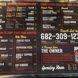 Pan Heads - Menu flip side